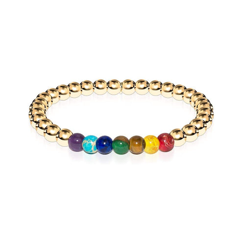 Chakra | 18 Karat Gold | Edelstein-Ausdrucksarmband